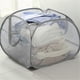 thumbnail image 4 of Collapsible Mesh -Up Laundry Hamper with Strong Handles, Opening Clothes Hamper with Side Pockets, Storage Baskets-D, 4 of 5