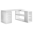 thumbnail image 3 of Monarch Specialties Computer Desk, Home Office, Corner, Left, Right Set-up, Storage Drawers, L Shape, Work, Laptop, Laminate, White, Contemporary, Modern, 3 of 3