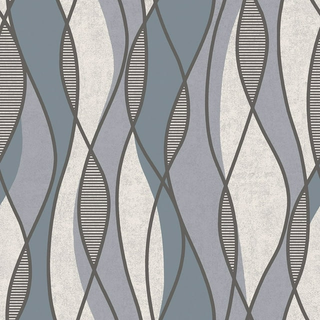 brewster gyro swirl geometric wallpaper