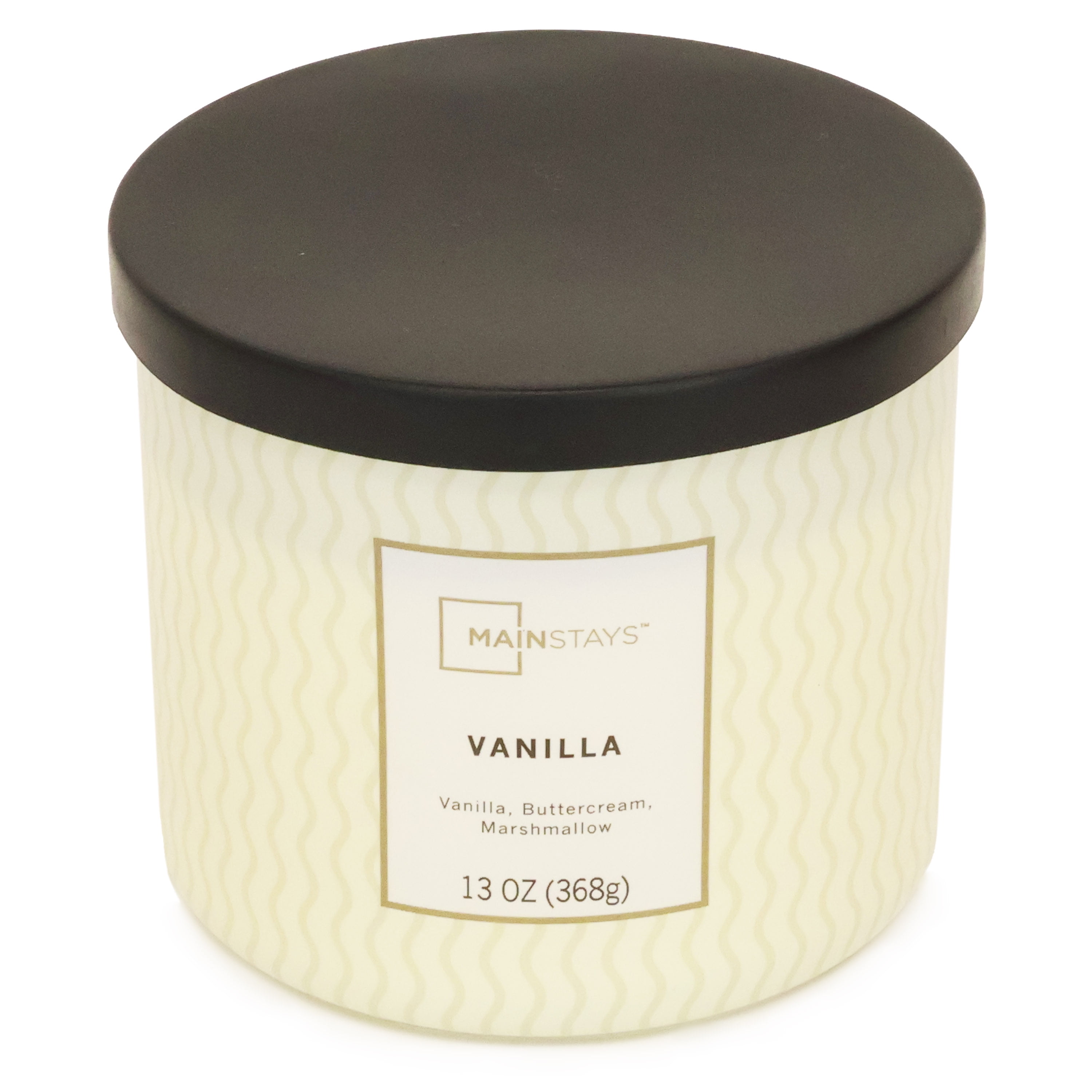 Mainstays 3-Wick Textured Wrap Vanilla Candle, 13-Ounce
