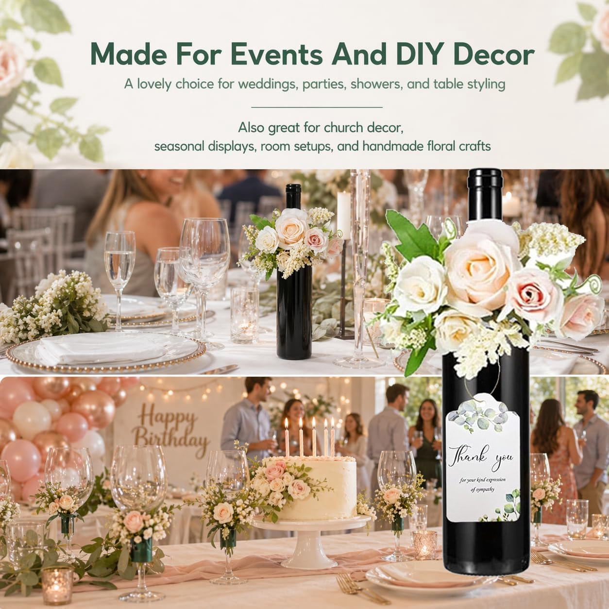 Floral Foam 5/12/24/36Pcs, Mini Round Flower Foam Holder with Floral Wire, Wet Dry Flower Arrangement Supplies for Wine Bottle Decor Wedding Table Centerpieces DIY (26pcs)