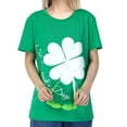 thumbnail image 5 of Simzone St.Patricks Day T-Shirt Women Shamrock T-Shirt Irish Shirt Funny St. Patricks Day Shirt with Shamrock Glasses, Green, XXL, 5 of 6