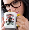thumbnail image 2 of 3drose, Merry Woofmas Rottweiler Dog Christmas Gift, 11oz Two-tone Yellow Mug, 2 of 6