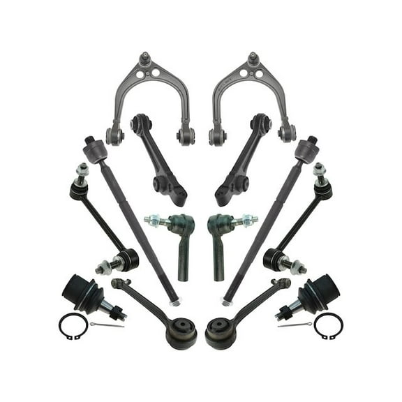 Front Control Arm Ball Joint Tie Rod and Sway Bar Link Kit 14 Piece - Compatible with 2015 - 2022 Dodge Charger RWD 2016 2017 2018 2019 2020 2021