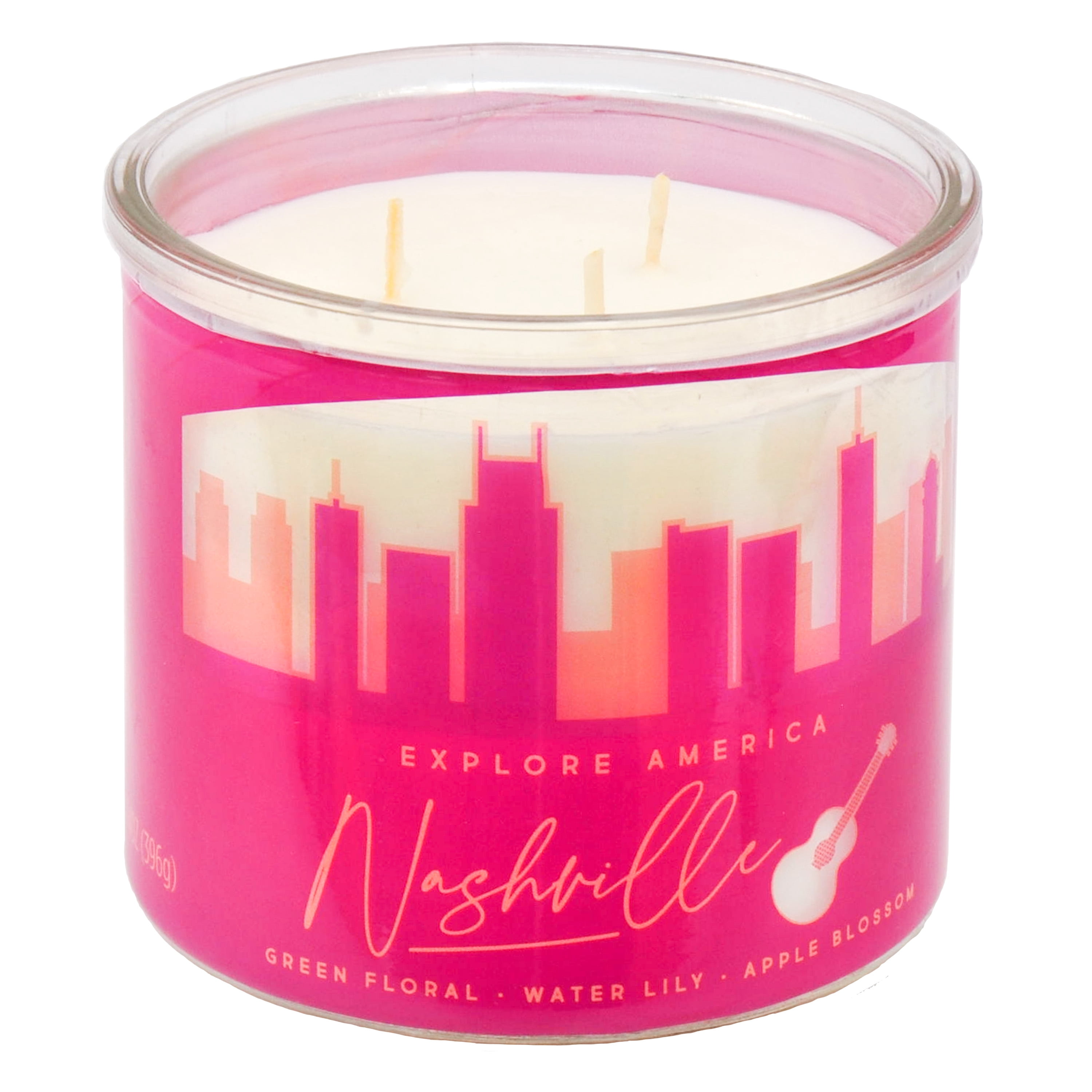 Mainstays 14 Ounce 3 Wick Candles Nashville and Great Smoky Mountains Wraps, 2 Pack