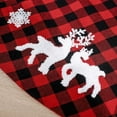 thumbnail image 4 of Christmas Tree Skirt 48 Inch Snowflake Red and Black Buffalo Check Plaid Xmas Tree Skirts Mat for New Year Holiday Christmas Party Decorations, 4 of 8