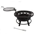 thumbnail image 2 of Afuera Living 32" Roundup Fire Pit with Cooking Shelf in Black, 2 of 6