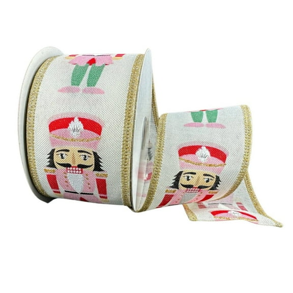 2.5" Cutsey Nutcracker Ribbon: Pink (10 Yards)
