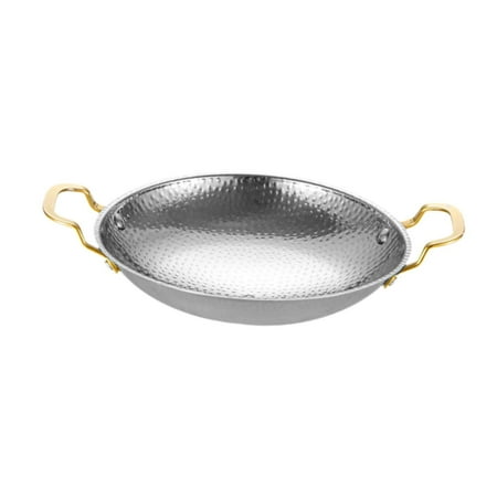 yotijay Stainless Steel Cookware Pan Frying to Heating Multipurpose with Handle Stir Fry 28cm