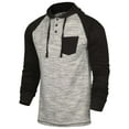 thumbnail image 3 of 9 Crowns Raglan Lightweight Pullover Long Sleeve Hoodie (X-Large, Natural/Black), 3 of 3