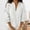 White, variant on Endives Womens Cotton Linen Shirt Long Sleeve Shirt Button Down Shirts V Neck Pleated Casual Loose Blouses Roll Up Sleeve Shirt