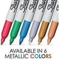 thumbnail image 2 of Sharpie Metallic Permanent Markers, Fine Point, Assorted Colors, 6-Count Permanent Marker (2029678), 2 of 3