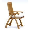thumbnail image 3 of 4-Piece Teak Dining Set: 36" Round Table + 3 Marley Folding/Reclining Arm Chairs, 3 of 6