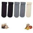 thumbnail image 2 of Chuancc 5 Pairs Fuzzy Socks Cozy Slipper Sock for Women,Stocking Stuffers For Women, Heated Socks, Thick Socks Women, Thermal Socks For Women, Ankle Socks, Snow Socks, Thermal Socks, Gray One Size, 2 of 3