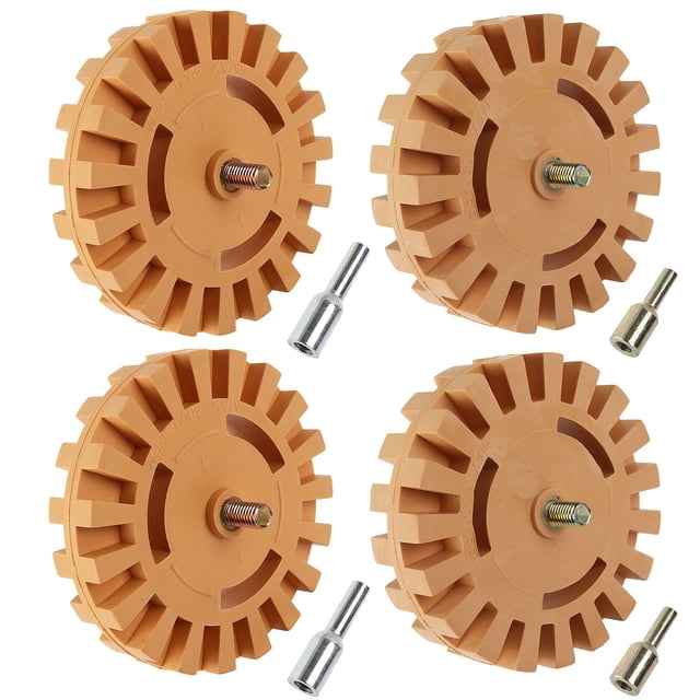 Juego de herramientas para quitar calcomanías y ruedas, MIVIDE, 4 piezas, 10 cm, goma