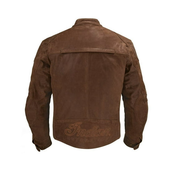 Indian Motorcycle Mens Brown Leather Benjamin Jacket 3xl