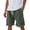 Army Green, variant on Mens Linen Shorts Breathable Summer Casual Pants Loose Fit Vacation Going Out Short Navy L
