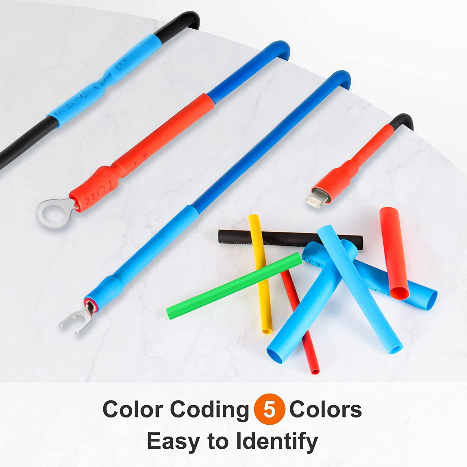 560pc Insulation Heat Shrink Tubing 2:1 Electrical Wire Cable Wrap Assortment-US 