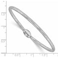thumbnail image 2 of 14K White Gold Necklace Chain Polished Mesh Stretch Bracelet inch 3 mm, 2 of 3