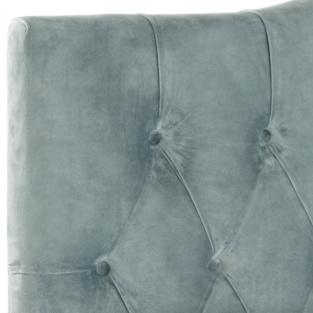 SAFAVIEH Axel Modern Glam Tufted Headboard, King, Wedgwood Blue