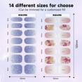 thumbnail image 6 of DUKASOU 56Pcs Gel Nail Polish Strips, Semi Cured Finger Gel Nail Strips, Long Lasting Salon Full Nail Wraps, UV Nail Art Stickers for Adult, Purple Heart and Pink Daisy, 6 of 8