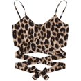 thumbnail image 1 of Women's Spaghetti Strap Knot Back Crop Top Wrap Cami Top, 1 of 5