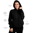 thumbnail image 2 of Yievot Hooded Sweatshirts for Women Casual Full Zip Long Sleeve Sport Sweatshirt with Pockets Relaxed Fit Fall Winter Jackets for Women, 2 of 6