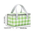 thumbnail image 2 of Bolsa Picnic Camping Almuerzo Cremalleras Dobles Enfriador Suave para Acampar Verde, 2 of 4