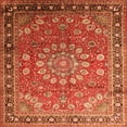 thumbnail image 1 of Ahgly Company Indoor Square Medallion Orange Traditional Area Rugs, 6' Square, 1 of 1