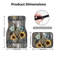 thumbnail image 2 of Crystal Fleece Car Floor Mats Set Of Four - Bottom Injection Molded For Easy Installation To Prevent Interior Contamination Suitable For Most Cars Turquoise Wood Farmhouse Sunflowers (1), 2 of 7