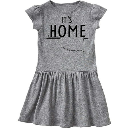 

Inktastic It s Home- State of Oklahoma outline Gift Toddler Girl Dress