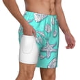thumbnail image 3 of Goofa Seashell And Starfish Printed Men's Swim Trunks Board Shorts Quick Dry Mens Swimming Trunks with Compression Liner,Breathable Fit Hawaii Beach Shorts-Small, 3 of 9