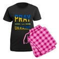 thumbnail image 5 of CafePress - Pray For Ukraine Pajamas - Women's Short Sleeve Print T-Shirt and Pants Dark Cotton Pajama Set, 5 of 7