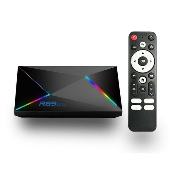 R69Plus Android 14.0 TV Box 64bit 2GB RAM  16GB ROM Allwinner H728 Octa-core ARM Cortex A55 Mali G57-MC1  1000M Ethernet WiFi6 Dual-WiFi 2.4G/5G 8K BT5.x USB3.0 ATV Box