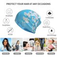 thumbnail image 5 of Hirioo Hanging Orchids Floral Blue for Multifunction Beanie Hat for Men and Women Unisex for Winter Sports, Outdoor Activities, and Daily Wear, 5 of 8