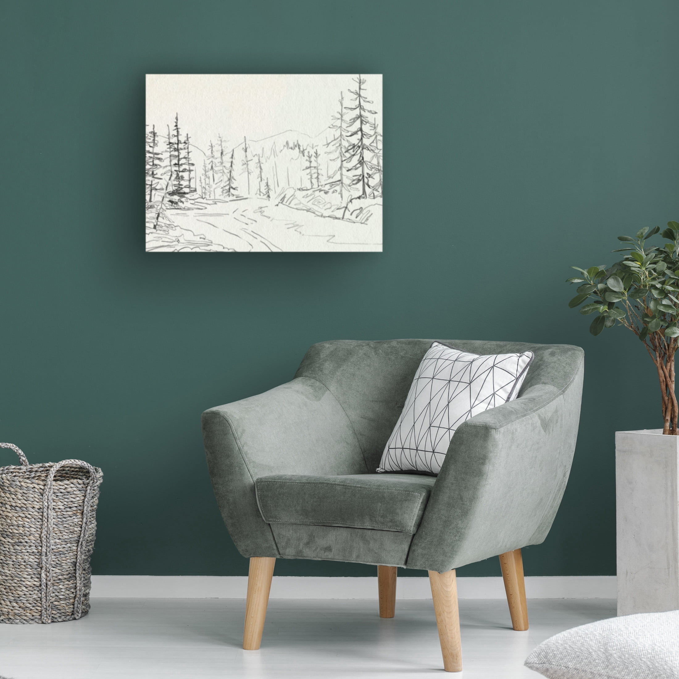 Canvas Wall Art - Emma Caroline 'Piney Forest I' Wall Art for Living Room, Bedroom, or Office Décor by Trademark Fine Art - 19 x 14 Inches