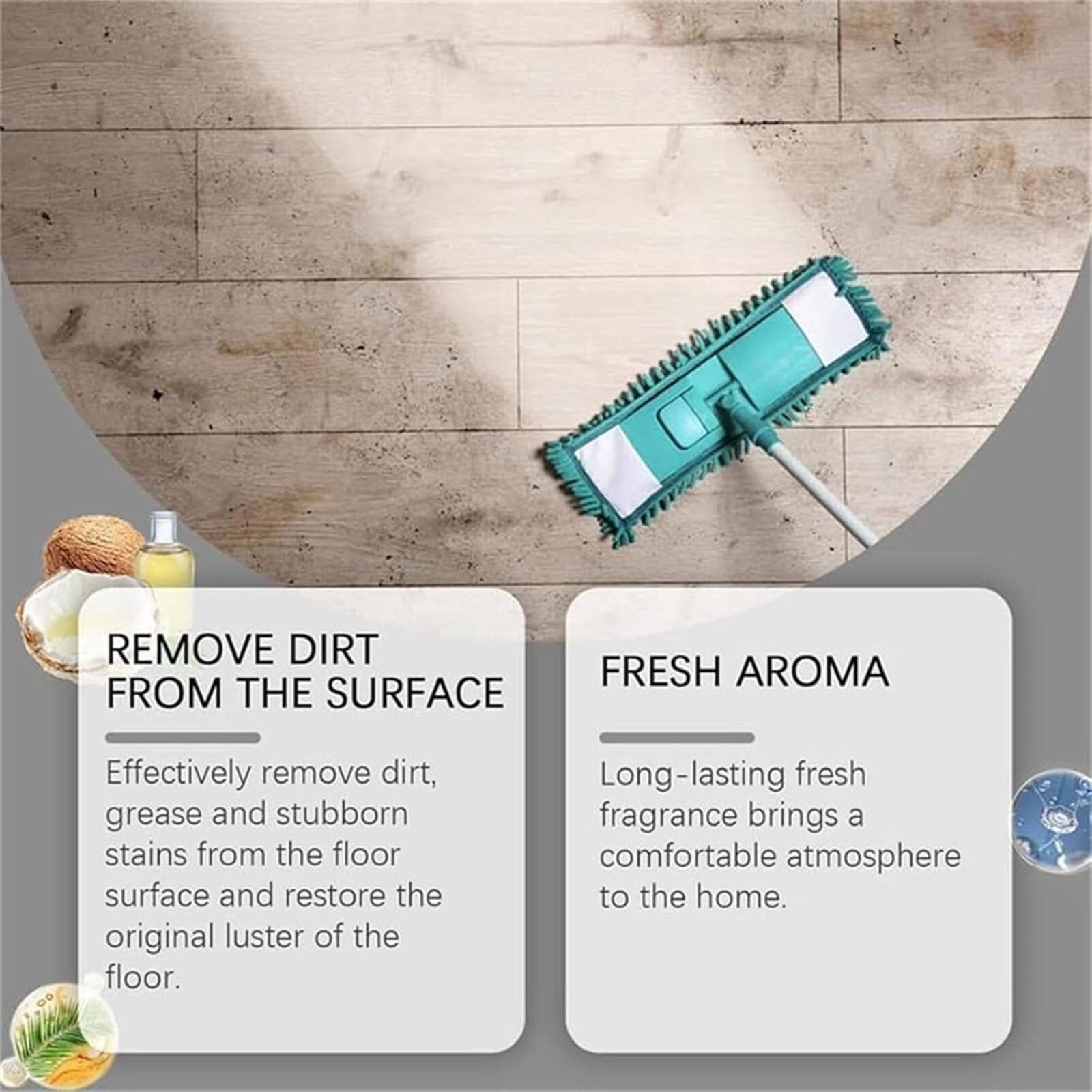 Mop Soap, R & w Mop Soap for Floor Cleaning, 25oz Highly Scented Natural Mop Soap Brazilian Waves, Multi-purpose Household Supplies Cleaner for Home, Kitchen, Bathroom