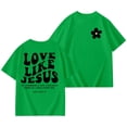 thumbnail image 5 of Yiyuu Girls Casual Loose T-Shirt Summer Letter Print Short Sleeve T Shirt Tee, Sizes 3-14, 5 of 7