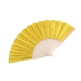 thumbnail image 1 of SIYTUAU Plastic Folding Fan With Glitter Fabric And Transparent Ribs For Party Dance Performance And Summer Cooling 9 Inches, 1 of 7