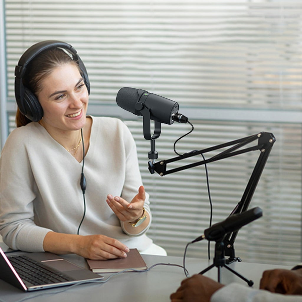 BQBQERT Omnidirectional USB Microphone 3Pin Dynamic Mic for and Streaming Online Meeting with Real Time