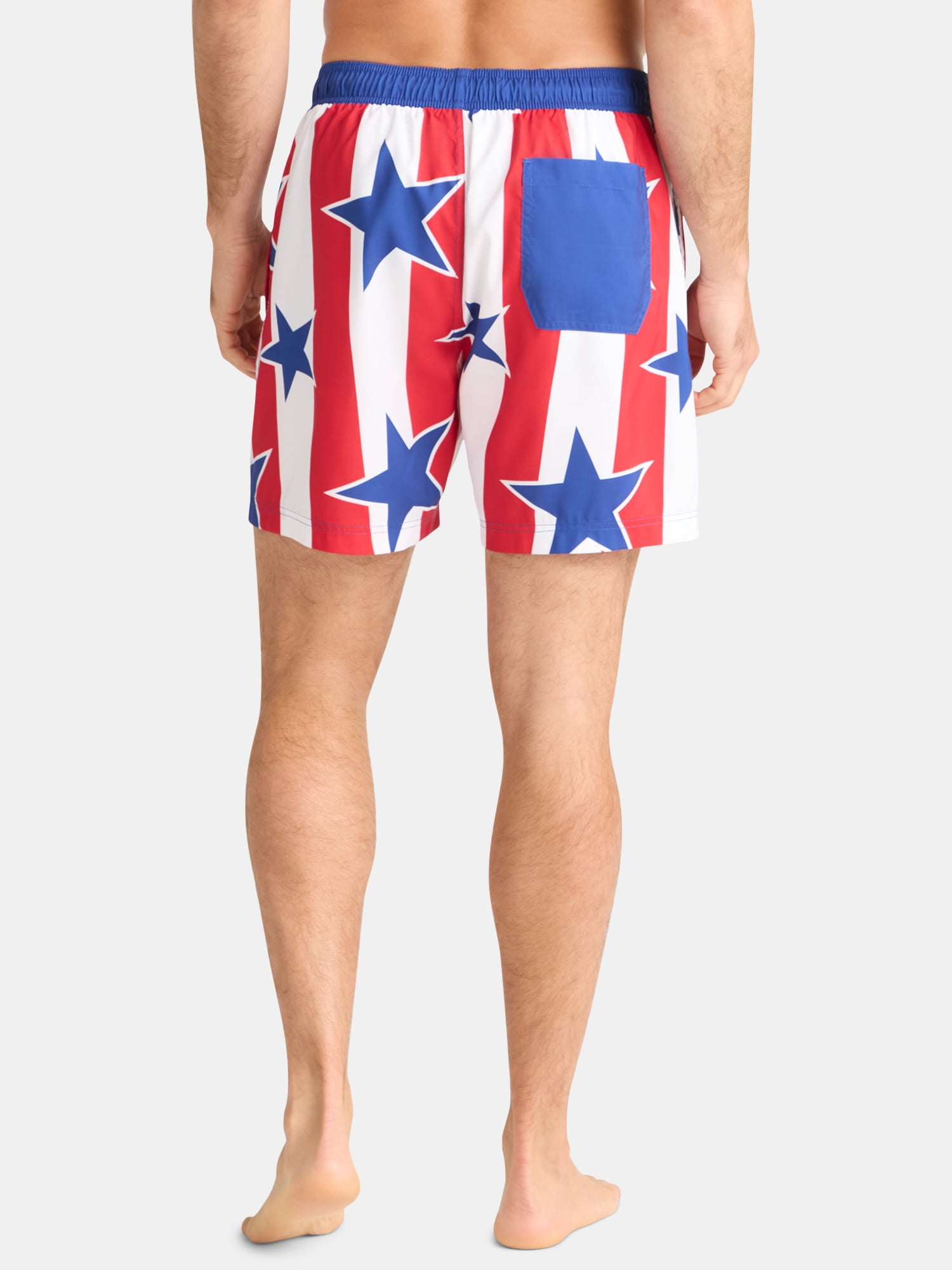 Way to Celebrate Men's & Big Men's Americana Swim Trunks, Sizes S-3XL