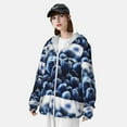 thumbnail image 3 of Kdxio Blueberry Print Women Men Sun Protection UPF 50+ Jackets Zip Up Long Sleeve Hoodie Hiking Lightweight with Pockets, 3 of 7