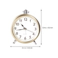 thumbnail image 3 of NIAIZEK Classic Round Metal Tabletop Alarm Clock for Bedroom Silent Feature, 3 of 5