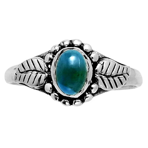 Natural Peruvian Opalina 925 Sterling Silver Ring s.8 Jewelry R-1404 SDR248367