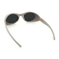 thumbnail image 7 of Retro Apocalyptic Oval Deep Windbreaker Side Visor Plastic Sunglasses [Beige - Black], 7 of 7