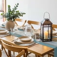 thumbnail image 6 of Teal Blue Round 13 Inch Placemats Set of 4, Brown White Minimalist Retro Smear Ombre Art HeatResistant Non Slip Place Mats for Dining Table, Wipeable Braided Kitchen Table Mats for Housewarming, 6 of 9