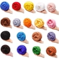 thumbnail image 4 of Namzi Hilo de lana cardada de 100 g, fibra de lana cardada, suministros para fieltro de lana, hilo grueso, lana cardada para hilar para fieltro con aguja, hilado a mano DIY, negro, 4 of 4