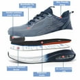 thumbnail image 6 of CHICVOMEY Men's Steel Toe Work Sneakers Safety Air Cushion Puncture Proof Shoes Lightweight Industrial Construction Gym Workout Wide Width Non Slip, 6 of 6