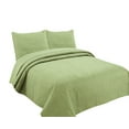 thumbnail image 1 of Bedspread Coverlet 3 Pcs Set Oversized 100 x 106 Queen Size Mint Color, 1 of 1