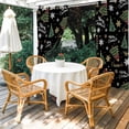 thumbnail image 4 of Outdoor Curtains for Patio Waterproof, Black Christmas Outdoor Privacy Panels Grommet, Winter Green Pine Tree Gold Snowflake Blackout Outside Curtains for Porch/Cabana 54"x95", 2 Panels, 4 of 8